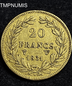 ,MONNAIE,20,FRANCS,OR,LOUIS,PHILIPPE,1831,W,LILLE,