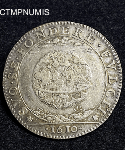 ,JETON,ARGENT,HENRI,IV,CONSEIL,ROI,1610,