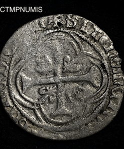 ,MONNAIE,ROYALE,CHARLES,VIII,BLANC,ARGENT,TOULOUSE,