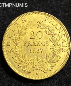 ,MONNAIE,20,FRANCS,OR,NAPOLEON,1857,SUP,