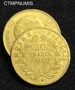 ,MONNAIE,20,FRANCS,OR,NAPOLEON,1857,SUP,