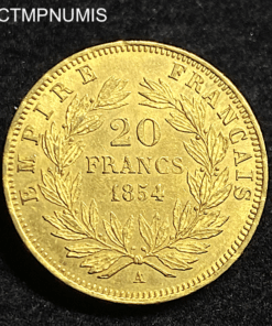 ,MONNAIE,20,FRANCS,OR,NAPOLEON,1854,SUP,