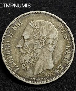 ,MONNAIE,BELGIQUE,5,FRANCS,ARGENT,1865,