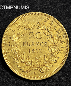 ,MONNAIE,20,FRANCS,OR,NAPOLEON,1855,SUP,