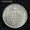 ,MONNAIE,50,CENTIMES,ARGENT,NAPOLEON,1865,BORDEAUX,