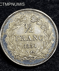 ,MONNAIE,1/2,FRANC,ARGENT,1834,W,LILLE,