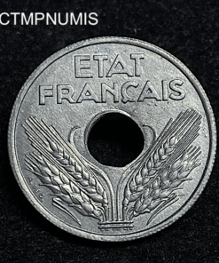 ,MONNAIE,ETAT,FRANCAIS,10,CENTIMES,ZINS,1943,SUP,