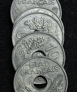 ,MONNAIE,ETAT,FRANCAIS,10,CENTIMES,ZINS,1943,SUP,