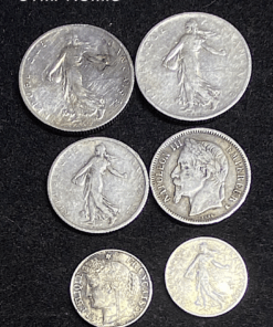 ,LOT,MONNAIE,FRANCAISE,ARGENT,DATES,PEU,COMMUNES,