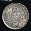 ,MONNAIE,PEROU,1,DINERA,ARGENT,1874,LIMA,SUP,