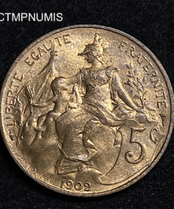 ,MONNAIE,5,CENTIMES,DUPUIS,1902,SUP,