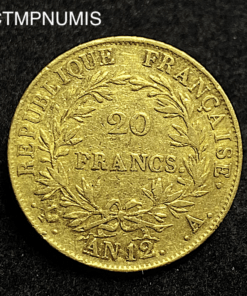 ,MONNAIE,20,FRANCS,OR,NAPOLEON,I°,AN,12,