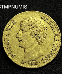 ,MONNAIE,CONSULAT,20,FRANCS,OR,BONAPARTE,CONSUL,AN,12,