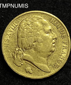 ,MONNAIE,20,FRANCS,OR,LOUIS,XVIII,1824,W,LILLE,