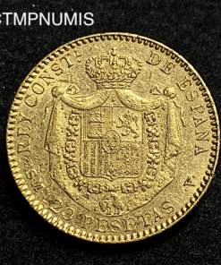 ,MONNAIE,ESPAGNE,20,PESETAS,OR,1899,