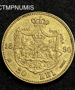 ,MONNAIE,ROUMANIE,20,LEI,OR,1890,