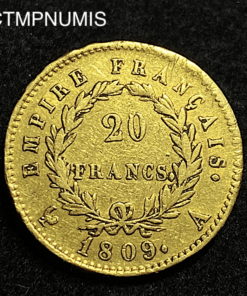 ,MONNAIE,20,FRANCS,OR,NAPOLEON,1809,