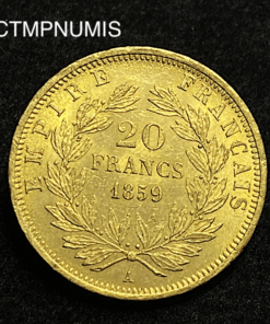 ,MONNAIE,20,FRANCS,OR,NAPOLEON,1859,SUP,