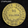 ,MONNAIE,20,FRANCS,OR,NAPOLEON,AN,13,