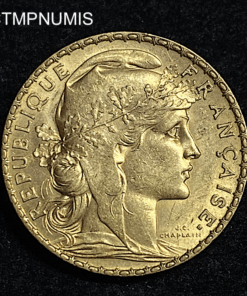 ,MONNAIE,20,FRANCS,OR,COQ,1900,
