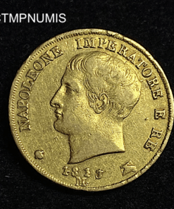 ,MONNAIE,ITALIE,20,LIRE,OR,NAPOLEON,1813,
