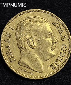 ,MONNAIE,SERBIE,20,DINARA,1882,OR,