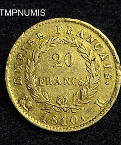 ,MONNAIE,20,FRANCS,OR,NAPOLEON,1810,K,BORDEAUX,