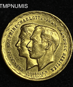 ,MONNAIE,LUXEMBOURG,20,FRANCS,OR,MARIAGE,1953,