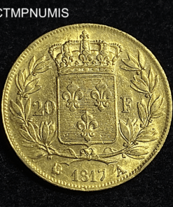 ,MONNAIE,20,FRANCS,OR,LOUIS,XVIII,1817,