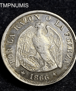 ,MONNAIE,CHILI,20,CENTAVOS,ARGENT,1866,