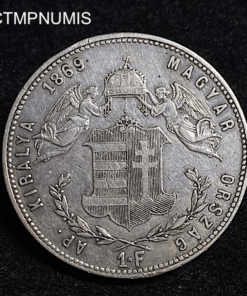 ,MONNAIE,HONGRIE,1,FORINT,ARGENT,1869,