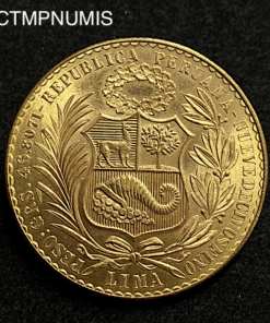,MONNAIE,PEROU,100,SOLES,OR,1963,