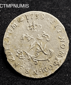 ,MONNAIE,LOUIS,XIV,DOUBLE,SOL,1739,MONTPELLIER,