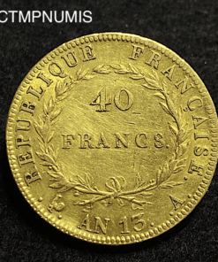 ,MONNAIE,40,FRANCS,OR,NAPOLEON,AN,13,PARIS,