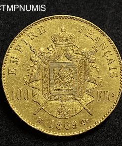 ,MONNAIE,100,FRANCS,OR,NAPOLEON,1869,