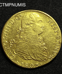 ,MONNAIE,PEROU,8,ESCUDOS,OR,1803,