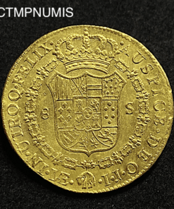 ,MONNAIE,PEROU,8,ESCUDOS,OR,1803,