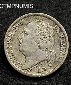 ,MONNAIE,1/2,FRANC,ARGENT,LOUIS,XVIII,1818,