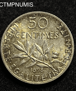 ,MONNAIE,50,CENTIMES,ARGENT,SEMEUSE,1898,