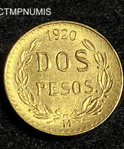 ,MONNAIE,MEXIQUE,2,PESOS,OR,1920,