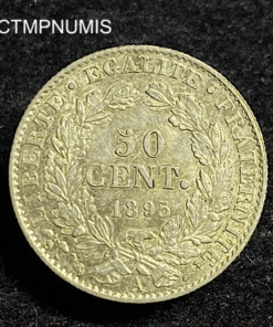 ,MONNAIE,50,CENTIMES,ARGENT,SEMEUSE,1895,SUP,