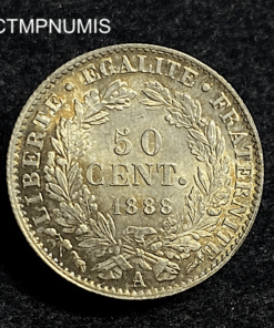 ,MONNAIE,50,CENTIMES,CERES,1888,SPL,