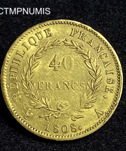 ,MONNAIE,40,FRANCS,OR,NAPOLEON,1808,A,PARIS,