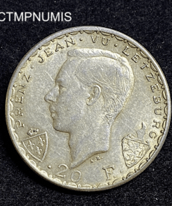 ,MONNAIE,LUXEMBOURG,20,FRANCS,ARGENT,1946,