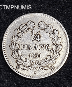 ,MONNAIE,1/4,FRANC,ARGENT,LOUIS,PHILIPPE,1834,H,LA,ROCHELLE,