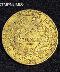 ,MONNAIE,20,FRANCS,OR,CERES,1849,