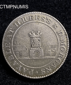 ,TOKEN,6,PENCE,ARGENT,REES,MORGANS,