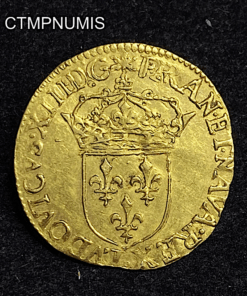 ,MONNAIE,LOUIS,XIII,ECU,OR,SOLEIL,1634,ROUEN,