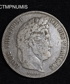 ,MONNAIE,5,FRANCS,ARGENT,LOUIS,PHILIPPE,1836,K,BORDEAUX,