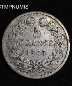 ,MONNAIE,5,FRANCS,ARGENT,LOUIS,PHILIPPE,1835,M,TOULOUSE,